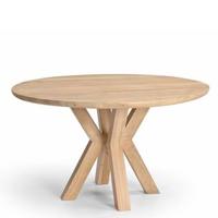 Giga Meubel - Eettafel Ø130cm Naturel - Mangohout - Tafel Heleen - thumbnail