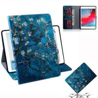 Abrikoos bloesem patroon horizontale Flip lederen case voor de iPad mini (2019)/4/3/2/1 met houder & Card slot & portemonnee