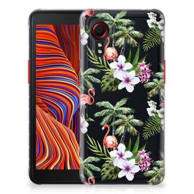 Samsung Galaxy Xcover 5 | TPU Hoesje | Flamingo Palms