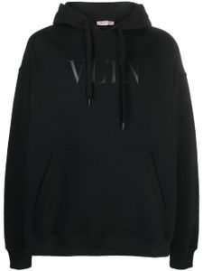 Valentino Garavani hoodie en coton à logo imprimé - Noir