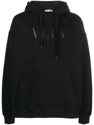 Valentino Garavani hoodie en coton à logo imprimé - Noir
