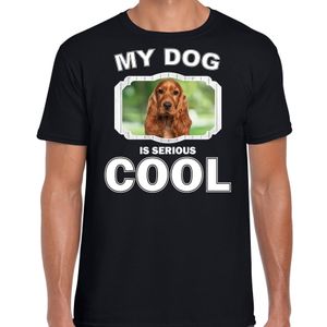 Spaniel honden t-shirt my dog is serious cool zwart voor heren