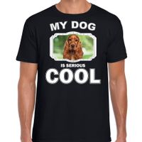 Spaniel honden t-shirt my dog is serious cool zwart voor heren