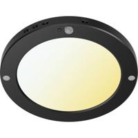 LED Plafondlamp met Bewegingssensor + Dag en Nacht Sensor - Brinton Noctis - 20W 1800lm - Aanpasbare Lichtkleur 3000K-4000K-6500K - Opbouw/Inbouw - Zwart Rond