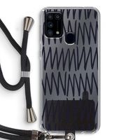 Marrakech Zigzag: Samsung Galaxy M31 Transparant Hoesje met koord