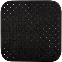 MSV Douche/bad anti-slip mat badkamer - rubber - zwart - 54 x 54 cm   - - thumbnail
