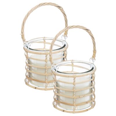 Atmosphera geurkaars citronella Boho - 2x - 430 g - citroengras - 31 uur - zomer