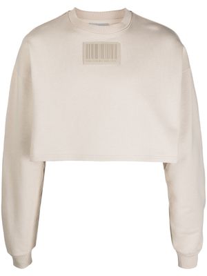 VTMNTS sweat crop à patch logo - Tons neutres