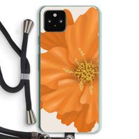 Orange Ellila flower: Pixel 5a 5G Transparant Hoesje met koord