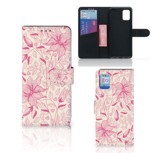 Samsung Galaxy A31 Hoesje Pink Flowers