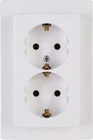 Enzo Kopp hk05 arctic wit inbouw stopcontact ra dubbel - 4621520