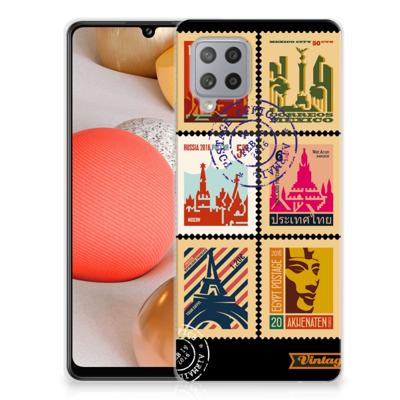 Samsung Galaxy A42 | Silliconen Back Cover | Postzegels