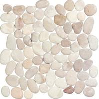 Stone Line Pebbles Mozaiek Tegel Kiezel - Crème / Rose Kiezels Ongeglazuurd 300x300mm