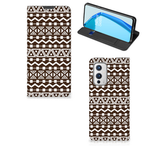 OnePlus 9 Hoesje met Magneet Aztec Brown