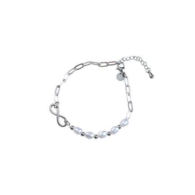Day&Eve Armband Infinity Pearl | Zilver