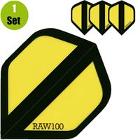 Raw100 Zone Dartflights - Geel