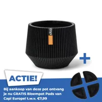 Vaas cilinder geo groove d25h20 zwa