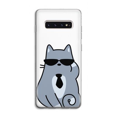 Cool cat: Samsung Galaxy S10 4G Transparant Hoesje
