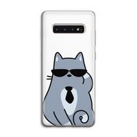 Cool cat: Samsung Galaxy S10 4G Transparant Hoesje