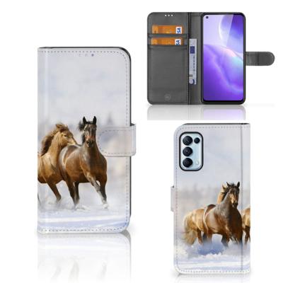 OPPO Find X3 Lite | Telefoonhoesje | Met pasjeshouder | Paarden