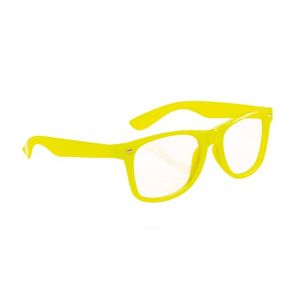Neon verkleed bril fel geel - Verkleedbrillen