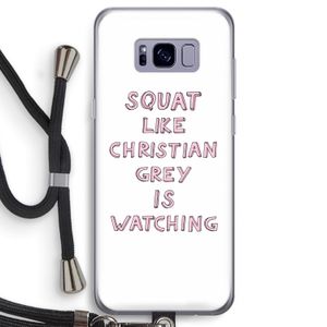 Christian Grey: Samsung Galaxy S8 Transparant Hoesje met koord
