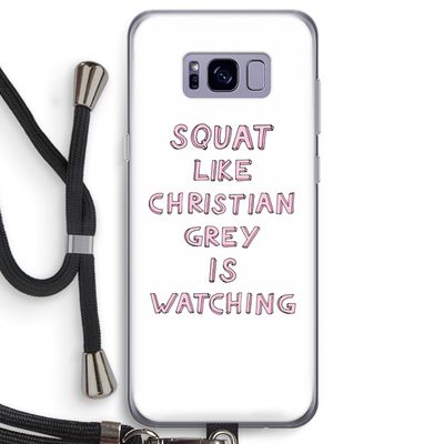Christian Grey: Samsung Galaxy S8 Transparant Hoesje met koord