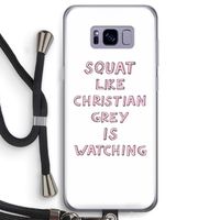 Christian Grey: Samsung Galaxy S8 Transparant Hoesje met koord