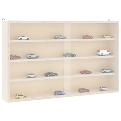 Houten verzamelvitrine met deuren 60x8,5x37 cm