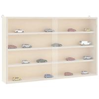 Houten verzamelvitrine met deuren 60x8,5x37 cm