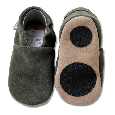 Hobea babyslofjes extra antislip Oliv-24-25