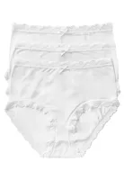 Nina von C 3-pack dames Taille slips - Kanten modal dames onderbroek - Katoenen kruisje