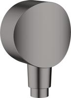 Hansgrohe FixFit muuraansluitbocht S kunststof met terugslagklep, Brushed Black Chrome