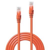 LINDY 48108 RJ45 Netwerkkabel, patchkabel CAT 6 U/UTP 2.00 m Oranje 1 stuk(s) - thumbnail