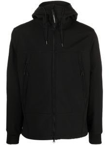 C.P. Company Goggles-detail zip-up hooded jacket - Noir