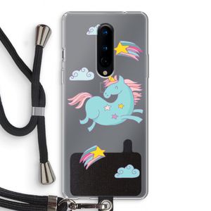 Vliegende eenhoorn: OnePlus 8 Transparant Hoesje met koord