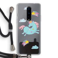 Vliegende eenhoorn: OnePlus 8 Transparant Hoesje met koord