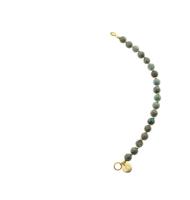 Solid Gold Tussenstuk Ketting Edelsteen 6mm Maifan Vintage Blauw