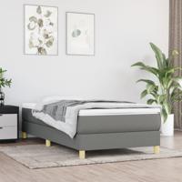Boxspring bed 100x200 cm stof donkergrijs