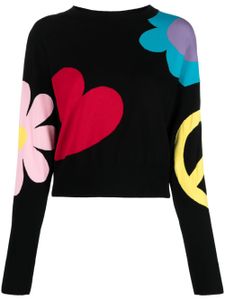 MOSCHINO JEANS pull à motif en intarsia - Noir