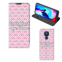 Motorola Moto G9 Play Design Case Flowers Pink DTMP - thumbnail