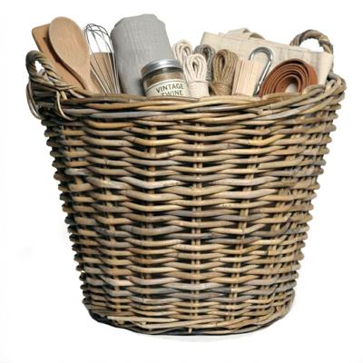 Mega Collections Opbergmand - D42 x H31 cm - rotan gevlochten - rieten aardappelmand