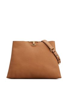 Tod's sac cabas en cuir T Timeless médium - Marron