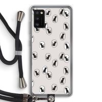 Miauw: Samsung Galaxy A41 Transparant Hoesje met koord