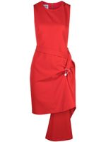 MOSCHINO JEANS belted asymmetric dress - Rouge