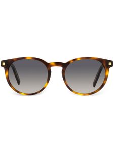 Zegna lunettes de soleil à monture ovale - Marron