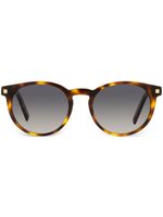 Zegna lunettes de soleil à monture ovale - Marron - thumbnail