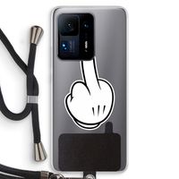 Middle finger white: Xiaomi Mi Mix 4 Transparant Hoesje met koord