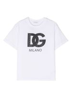 Dolce & Gabbana Kids t-shirt en coton à logo imprimé - Blanc - thumbnail