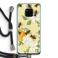 No flowers without bees: Huawei Mate 20 Pro Transparant Hoesje met koord